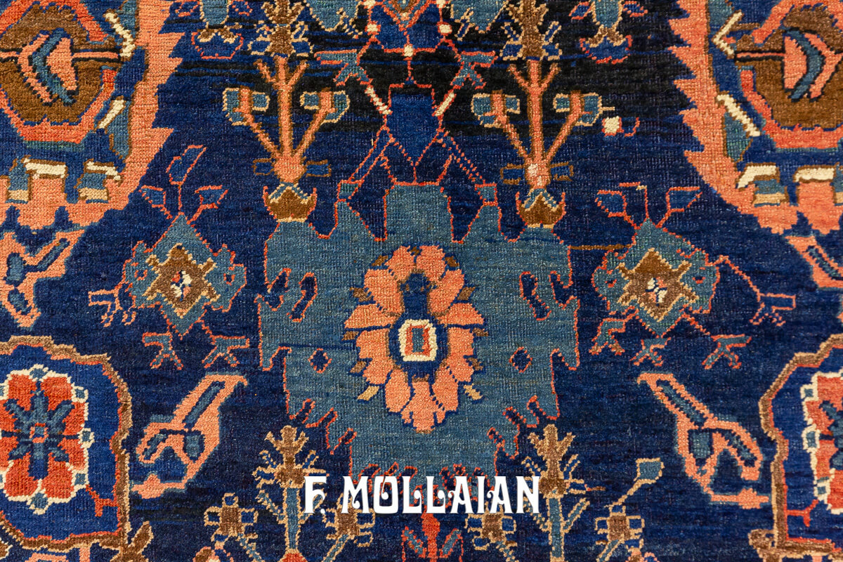 Tapis Bidjar Motif Tribal Champ Bleu n°:91231268